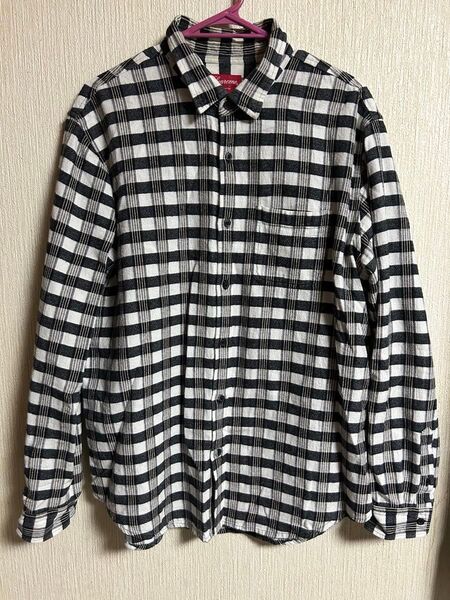 シュプリーム supreme flannel shirt L/S XL ネルシャツ ボタンシャツ