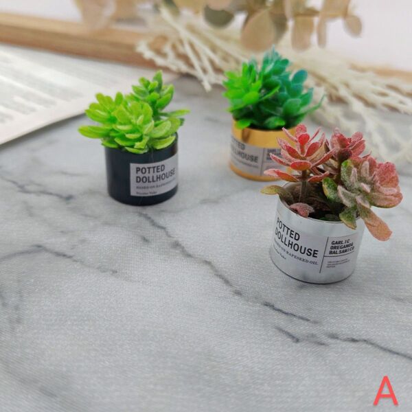 フェイクグリーン ミニチュア 多肉植物 観葉植物 かわいい オシャレ インテリア 置物 A