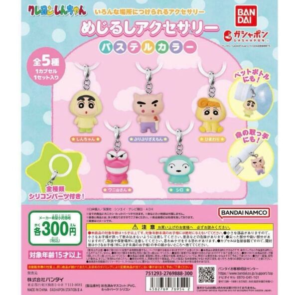 コンプリート クレヨンしんちゃん めじるしアクセサリー パステルカラー 全5種