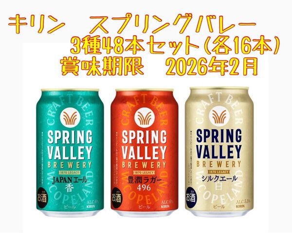キリン スプリングバレー 3種 48本セット