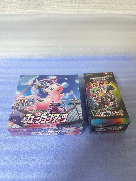 【新品未開封シュリンク付き】ポケモンカード フュージョンアーツ VMAX クライマックス 各1BOX