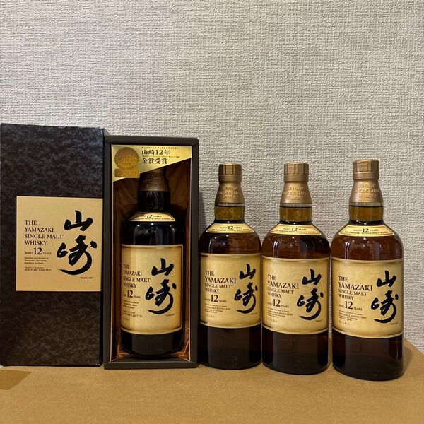 サントリー シングルモルト ウイスキー 山崎12年 旧ボトル 4点セット 未開封 SUNTORY WHISKY YAMAZAKI
