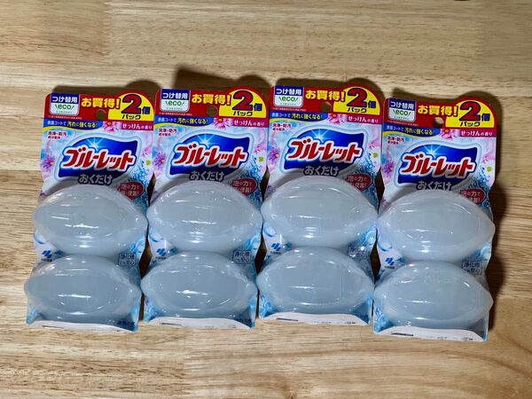 小林製薬 液体 ブルーレット おくだけ せっけん つけ替 2個パック 4個セット