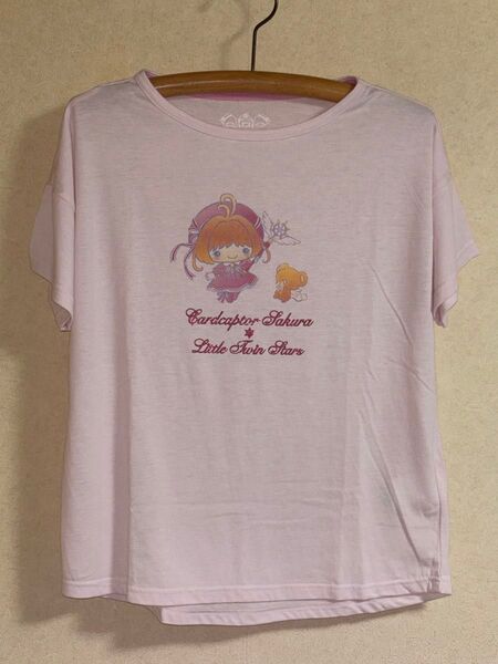 Sanrio サンリオ 日本限定 カードキャプチャーさくら×リトルツインスターズ 半袖 Tシャツ L ピンク 格安 キキララ