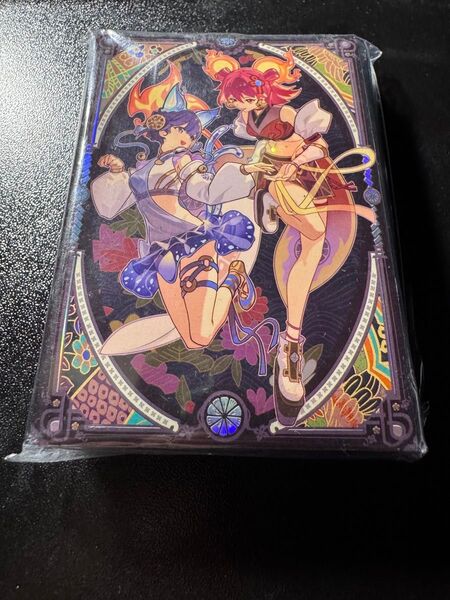 遊戯王 御巫 剣の御巫ハレ 鏡の御巫ニニ カード デッキ スリーブ ホロ加工