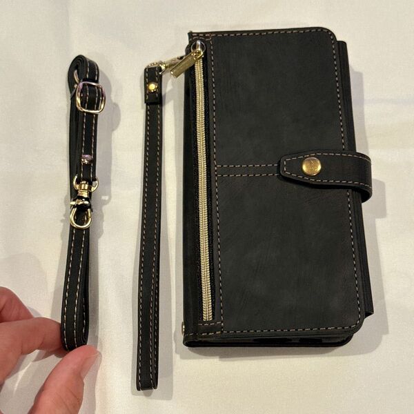 Samsung Galaxy S23/S23 Plus/S23 Ultra ケーススマホケース 斜め掛け Black 手帳型