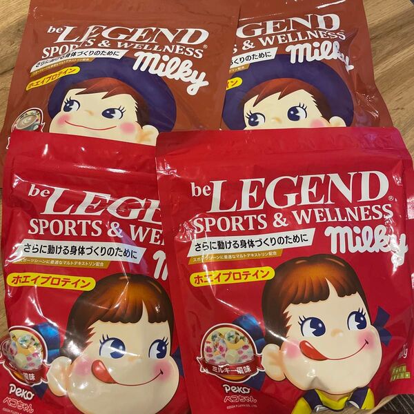 ビーレジェンド スポーツ&ウェルネス ペコちゃん ミルキー風味 600g×2つ ポコちゃんココア風味600g×2つセット