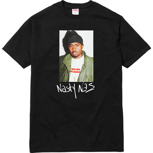 希少★新品本物【黒★M】★Nas Tee Nasty box ナズ ボックス フォト Tシャツ 正規店購入 シュプリーム 限定 入手困難 名作 Supreme 2017A/W