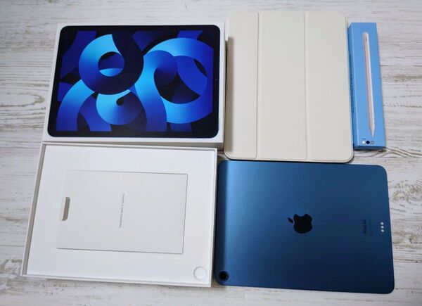 iPad Air5 本体 保護フィルム付 ケース付 スタイラス タッチペン付 美品