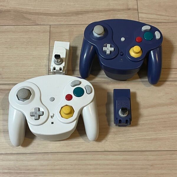 訳あり ゲームキューブ 無線 コントローラー ホワイト バイオレット 社外品 NGC 互換品