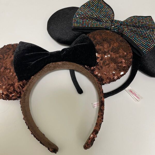 ディズニー カチューシャ スパンコール ミニー ミニーマウス