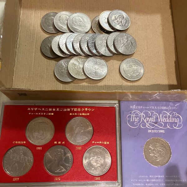 イギリス 記念 メダル 硬貨 エリザベス女王 在位25周年 1977年 大型 コイン 馬 英国 チャールズ