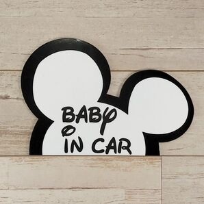 baby in car マグネットステッカー ベイビーベビーインカーディズニー