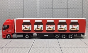 1/87 Herpa Iveco Stralis Hi-way XP Refridgerated Box Trailer #Nutella/Spedition Michel"