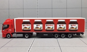 1/87 Herpa Iveco Stralis Hi-way XP Refridgerated Box Trailer #Nutella/Spedition Michel" 