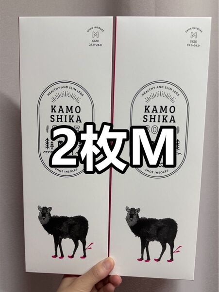 2枚カモシカソール 中敷き インソール Mサイズ 25.0~26.0cm