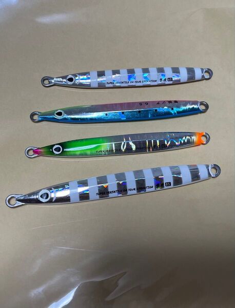 オーナー 撃投ジグ ストライク 65g×3 85g×1 4個セット カルティバ ジギング メタルジグ グロー
