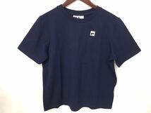 新品■FILA フィラ レディース 半袖カットソー Tシャツ S ネイビー ロゴTシャツ_画像2