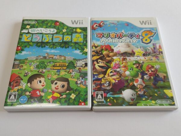 Wii ソフト2本セット どうぶつの森 マリオパーティ8