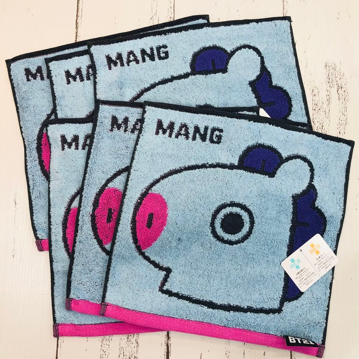 BT21 ミニタオル ハンカチ MANG 6枚セット 未使用