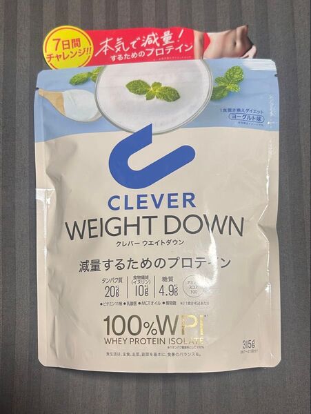 クレバー ウエイトダウン ヨーグルト味 315g イヌリン 乳酸菌配合 ホエイプロテイン WPI100%