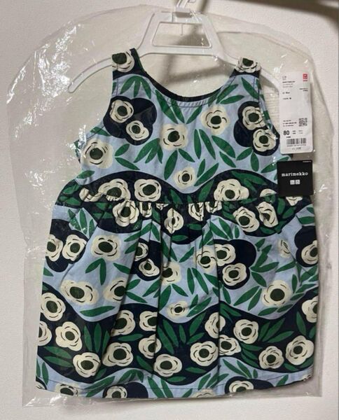 UNIQLO×marimekko 花柄 ノースリーブワンピース 80cm マリメッコ