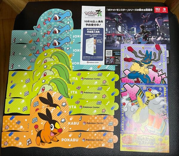 ☆非売品☆ ポケモンセンター ワニノコ チコリータ ポカブ ペーパーバングル
