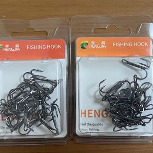 No.97 #6 40本セット 高炭素鋼 ソルト 対応 トリプル トレブル フック ルアー シーバス 青物 メタルジグ