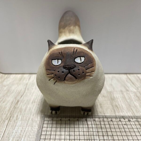 猫の置物 陶器製 かとうゆみ たまむし工房