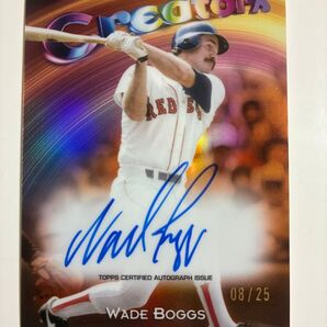 2025 Topps finest creator オレンジ オート/25 Wade Boggs レッドソックス
