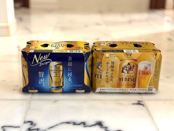 サントリー プレミアムモルツ&YEBISU 350ml×6缶 計2セット