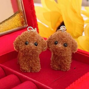 大人可愛い わんちゃん 犬 ジルコニア 揺れる ハンドメイドピアス イヤリング レディース アクセサリー プレゼントにも