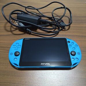 PSVITA PCH-2000 WiFiモデル アクアブルー 充電器 メモリーカード16gb付き