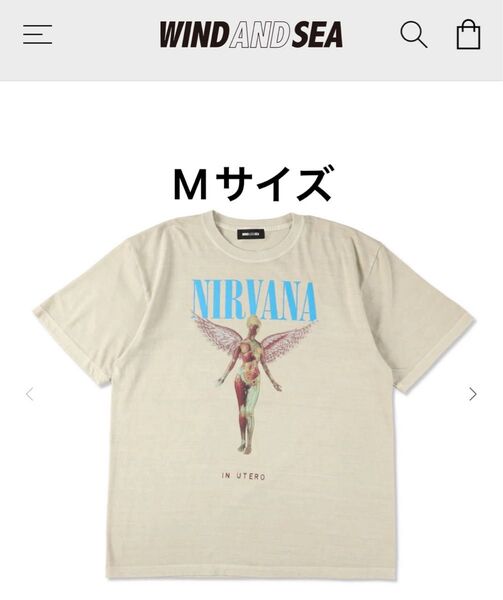 新品 WIND AND SEA NIRVANA IN UTERO S/S TEE, Mサイズ, SAND BEIGE