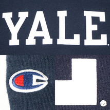 USED品アメリカ購入 ビンテージ Champion チャンピオン YALE イエール大学 ロゴ パーカー 紺M_画像6