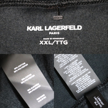 新品アメリカ購入 KARL LAGERFELD カールラガーフェルド ロゴプリント パーカー 黒2XL_画像7