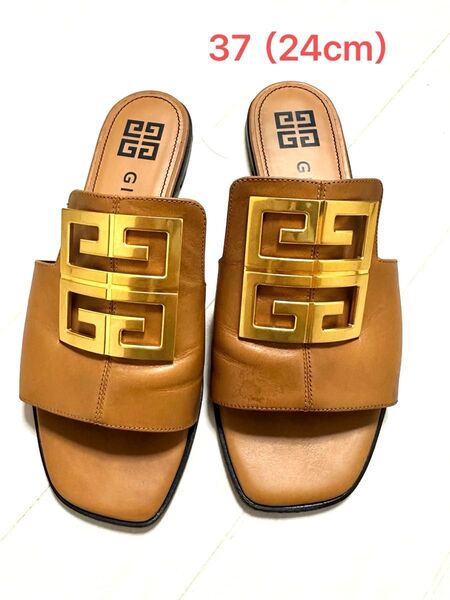 GIVENCHY ジバンシー サンダル フラットサンダル ブラウン 37