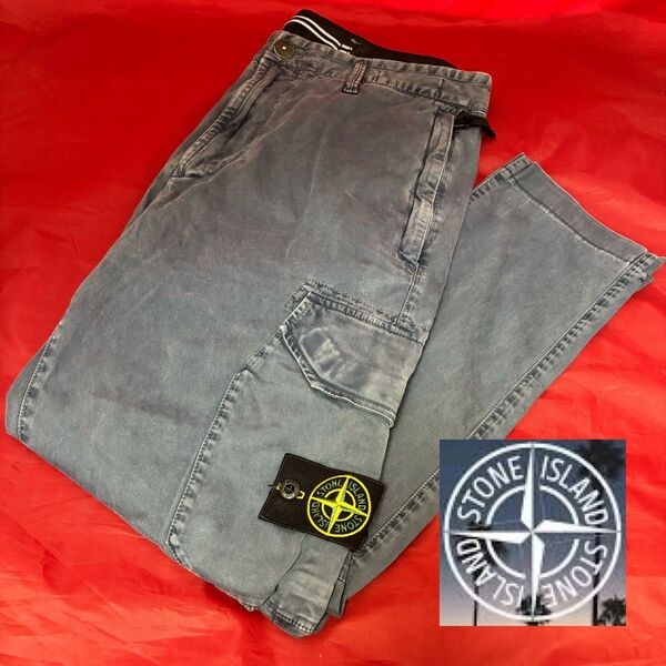 STONE ISLAND☆カーゴパンツ・ブルーグレー色