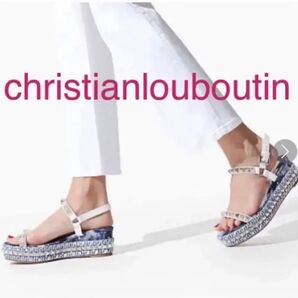 Christian Louboutin デニム エスパドリーユ サンダル