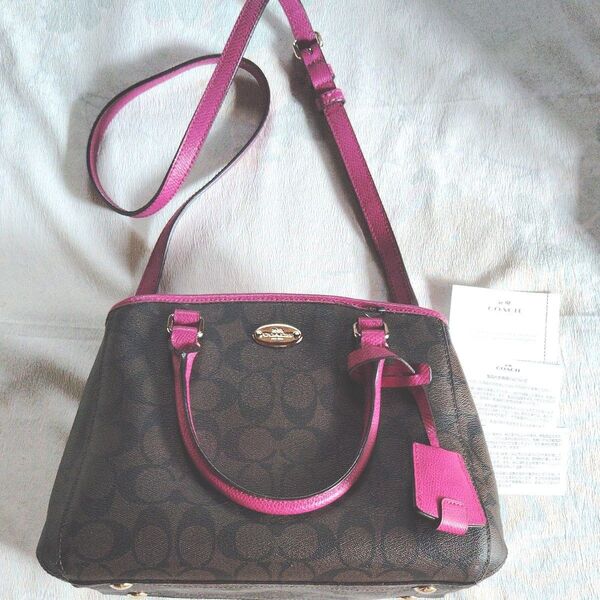 COACH ショルダーバッグ 2WAY ハンドバッグ コーチ シグネチャー ショルダー バッグ ボストンバッグ