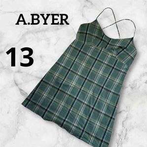 A.BYER カリフォルニア製 チェック柄キャミワンピース USA 13