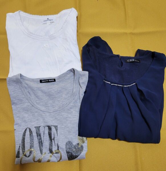 レディーストップス 半袖Tシャツ Tシャツ S~Mサイズ まとめ売り 3枚セット ※訳あり特価
