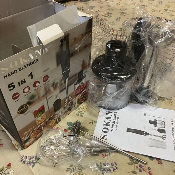 SOKANY 5in1 ハンドブレンダー SK-1714-5 ほぼ新品 ジャンク