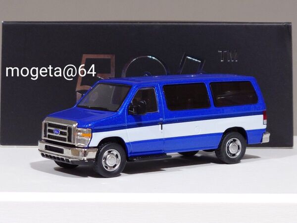 【新品未開封】596model 1/64 Ford E-Series Vans フォード E350 バックドア開閉モデル【ブルー】