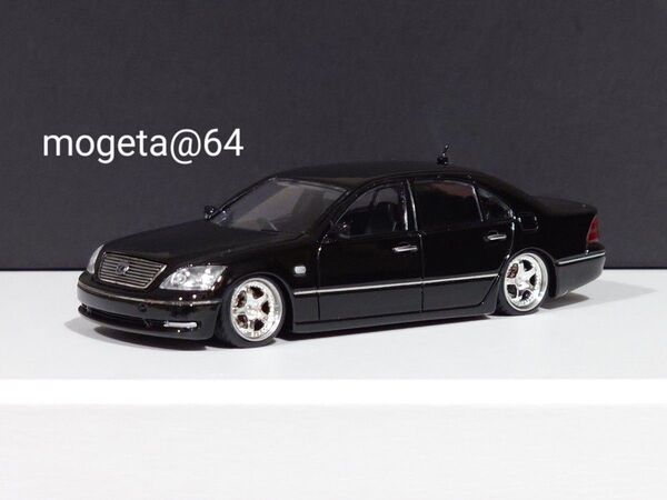 【199台限定】1/64 hunter garage レクサス LS430 セルシオ 30後期 レジン製ミニカー【ブラック】