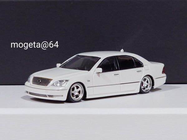【99台限定】1/64 hunter garage レクサス LS430 セルシオ 30後期 レジン製ミニカー【ホワイト】