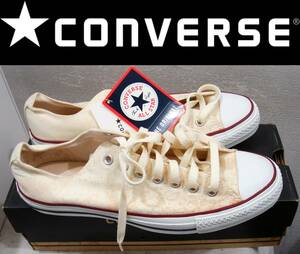 送料710円~(即決は送料無料)訳有新品CONVERSEオールスター ホワイト生成色レッド×ネイビー白赤紺キャンバス28cmスニーカーM9165コンバース