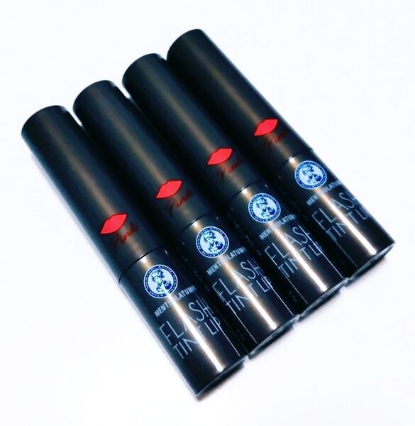 ロート メンソレータム フラッシュティントリップ リップクリーム ピンク 4本セット 未使用