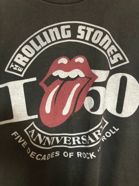 ROLLING STONES アニバーサリー 記念 Tシャツ タン ベロ 黒 M