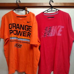 古着NIKE、OKLAHOMA STATE COWBOYS Tシャツ 2枚セット(バラ売りはしませんまとめ買いは割引します)